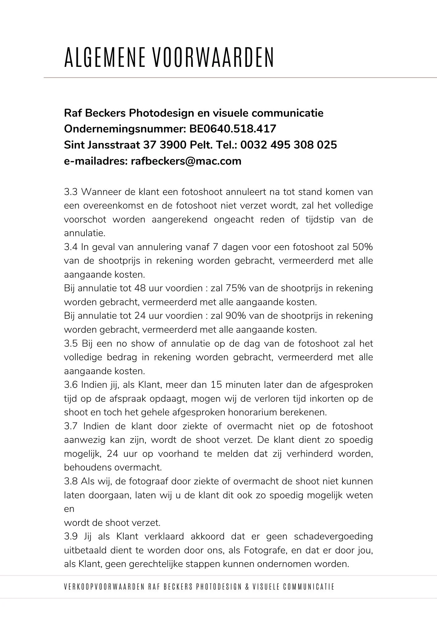 Fotografie Raf Beckers